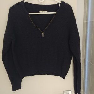Madewell Dark Navy Blue Sweater (with zipper)